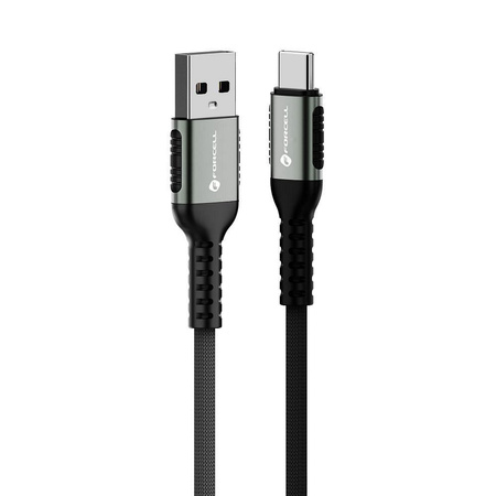 Kabel USB A do USB C Forcell F-Energy QC4.0 3A 66W Cafule 0,25 m C256 czarny