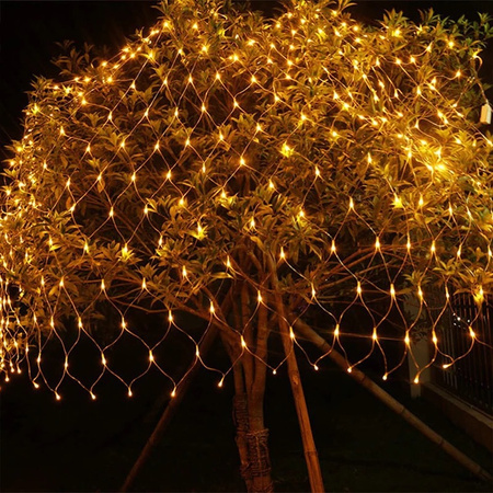 Sieć / Kurtyna Ledowa (320 lampek LED) 3m x 3m, WARM WHITE / CIEPŁY BIAŁY