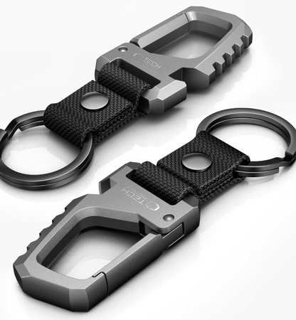 TECH-PROTECT SLIDELOCK CARABINER KEYCHAIN GUNMETAL