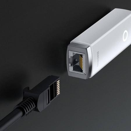 Baseus Lite Series external USB-A network adapter - RJ-45 1Gbps (1000Mbps) white (WKQX000102)