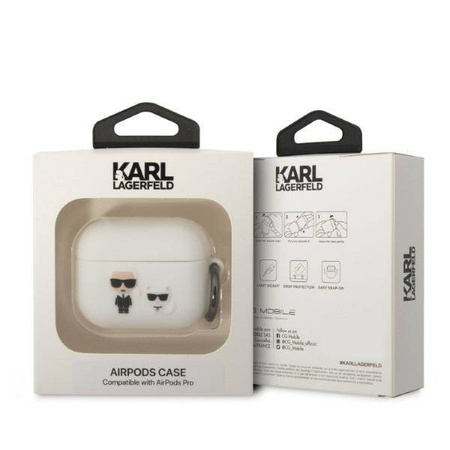 Karl Lagerfeld Silicone Karl & Choupette - Etui AirPods Pro (biały)