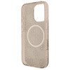 Original Handyhülle IPHONE 16 PRO Guess Hardcase IML Peony On 4G Background MagSafe (GUHMP16LH4PYEEW) braun