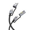 HOCO kabel All-in-one USB A / Typ C do Typ C / Zapalniczka samochodowa 3A 60W U138 1,2 m czarny