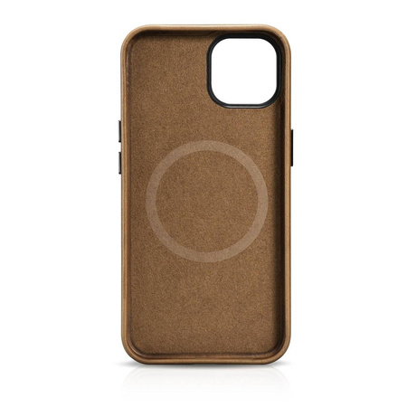 iCarer Oil Wax Premium Leather Case iPhone 14 Magnetic Leather Case with MagSafe Brown (WMI14220701-TN)