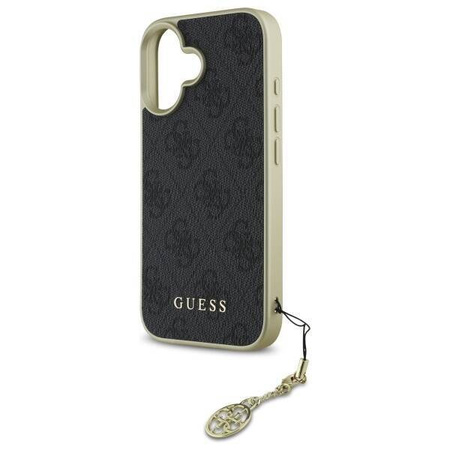 Original Case IPHONE 16 Guess Hardcase 4G Charms Collection (GUHCP16SGF4GGR) black
