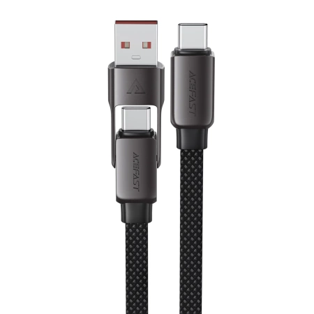 Acefast C13-05 USB-C - USB-A / USB-C Kabel 480Mb/s 3A 0,2m - Schwarz