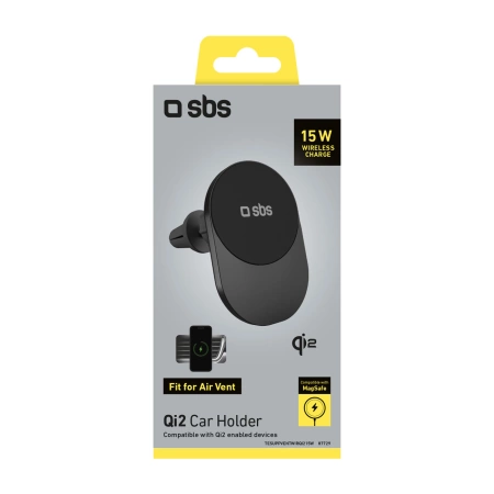 Qi2 SBS kabelloser Ladegeräthalter TESUPPVENTWIRQI215W kompatibel mit MagSafe – schwarz