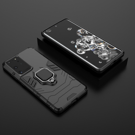 Ring Armor pancerne hybrydowe etui pokrowiec + magnetyczny uchwyt Samsung Galaxy S21 Ultra 5G czarny