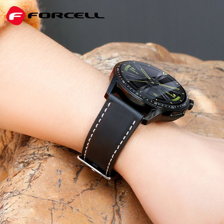 Pasek do Samsung Galaxy Watch Forcell F-Design FS21 skóra ekologiczna 20 mm brązowy