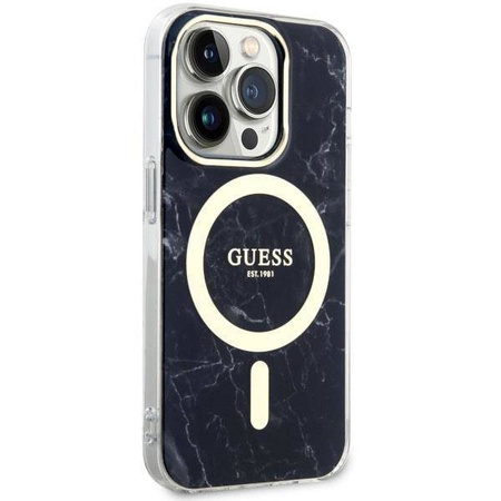 Guess GUHMP14XPCUMAK iPhone 14 Pro Max 6.7&quot; schwarz/schwarz Hardcase Marble MagSafe