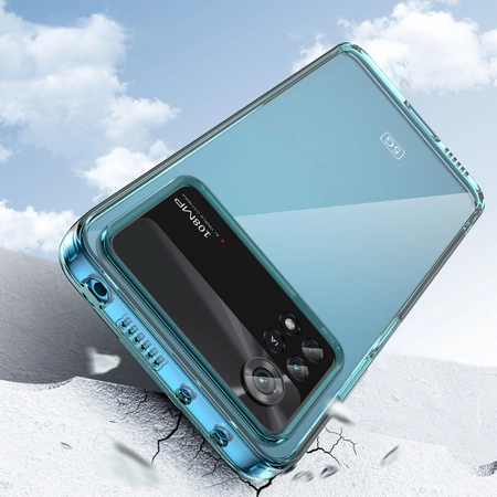 Weltraumhülle für Xiaomi Poco X4 Pro 5G Hülle mit flexiblem Rahmen blau