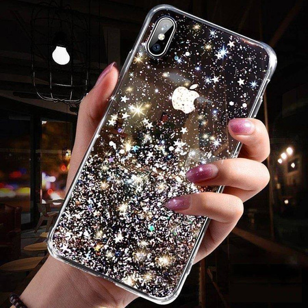 Wozinsky Star Glitter błyszczące etui pokrowiec z brokatem Samsung Galaxy S21+ 5G (S21 Plus 5G) czarny