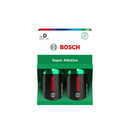 BATERIA BOSCH 2SZT D SUPER ALKALINE LR20SA2B/00