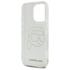 Original Handyhülle IPHONE 16 PRO MAX Karl Lagerfeld Hardcase IML Rhinestones Karl Head (KLHCP16XHKHDCELT) transparent