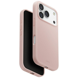 Etui UNIQ Lino do iPhone 17 Pro Magclick Charging różowy