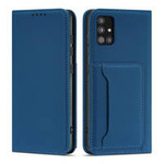 Magnetkartenhülle Hülle für Samsung Galaxy A13 5G Tasche Geldbörse Kartenhalter Blau