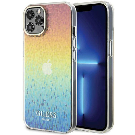 Guess nakładka do iPhone 12 / 12 Pro 6,1&quot; GUHCP12MHDECMI HC IML FACETED MIRROR DISCO IRIDESCENT