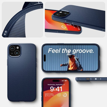 Spigen Liquid Air iPhone 16 granatowy/navy blue ACS08195
