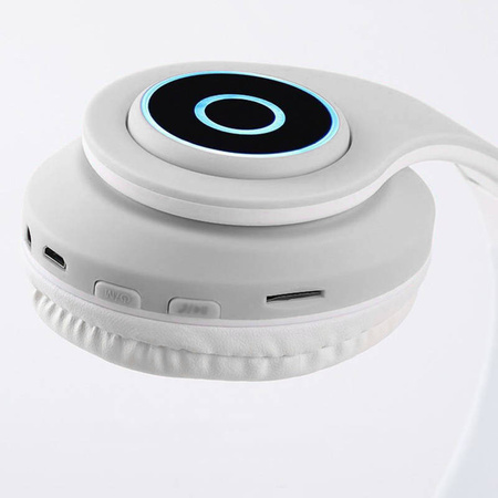 Słuchawki Bezprzewodowe Bluetooth z Kocimi Uszami Składane Z-B39 białe