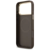 Etui Guess Grained Strass Logo MagSafe na iPhone 17 Pro Max - brązowe