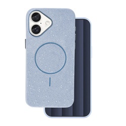 Nakładka Glitter Thin Mag do iPhone 16e niebieska