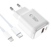 TECH-PROTECT NCA20 2-PORT NETWORK CHARGER PD 20W / QC3.0 + LIGHTNING CABLE WHITE