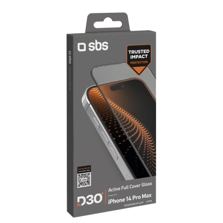 SBS D3O gehärtetes Glas mit Rahmen für iPhone 14 Pro Max