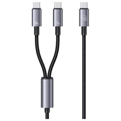 USAMS Kabel 2w1 2xUSB-C 72W 1,2m         Aluminum Alloy Data Cable Sufeng Series SJ740USB101 (US-SJ740)