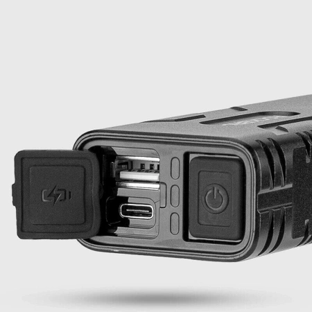 Rockbros 24310002001 bicycle light 850 lm with powerbank function + USB-C - USB-A cable - black