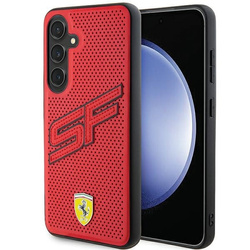 Oryginalne Etui FERRARI hardcase Big SF Perforated FEHCS24MPINR do Samsung Galaxy  S24 Plus Czerwony
