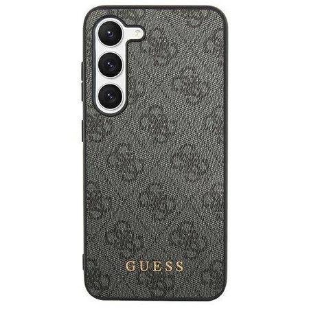 Guess 4G Metal Gold Logo Hülle für Samsung Galaxy S24+ - Schwarz