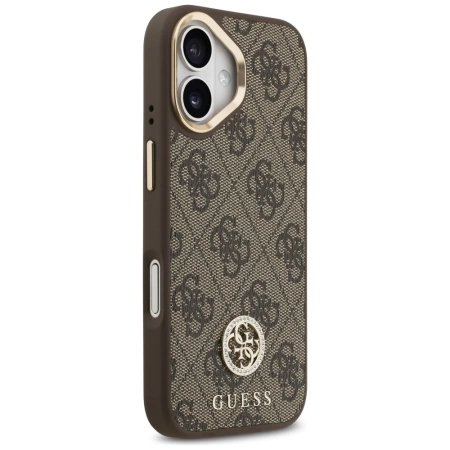 Guess 4G Strass Logo MagSafe Hülle für iPhone 17 - braun