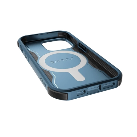 Raptic X-Doria Fort Case iPhone 14 Pro mit gepanzerter blauer MagSafe-Hülle