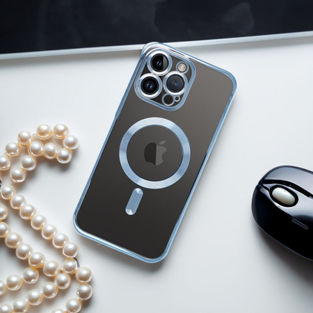 Futerał Electro Mag Cover kompatybilny z MagSafe do IPHONE 11 niebieski