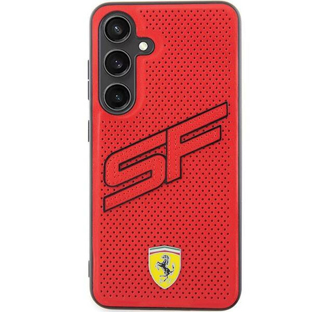Oryginalne Etui FERRARI hardcase Big SF Perforated FEHCS24MPINR do Samsung Galaxy  S24 Plus Czerwony