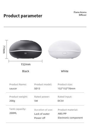 Nawilżacz / dyfuzor do aromaterapii Art Deco model SD13 biały