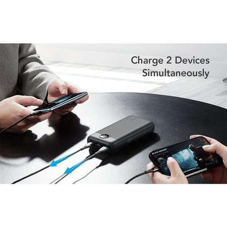 Bateria zewnętrzna (Powerbank) VEGER L20S - 20 000mAh LCD Quick Charge PD 20W biały (VP2039PD  / W2039PD )