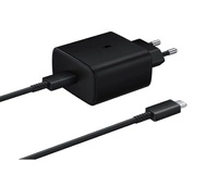 Ładowarka sieciowa Samsung EP-TA845EWE 45W z kablem USB-C Samsung EP-DW767JWE 45W 1,8m (OOB Bulk - opakowanie zastępcze) - czarna