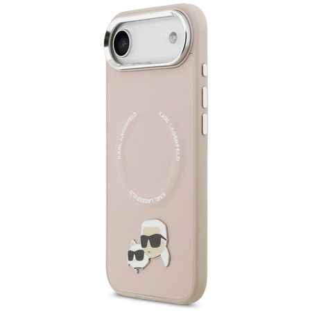Karl Lagerfeld nakładka Magsafe PU case with Karl&Choupette heads pins logo and metal camera buttons do iPhone 17 Air beżowa