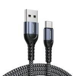 Joyroom N10 King Kong series zestaw 3 x nylonowy kabel przewód USB - Typ C (0.25m + 1.2m + 2m) 3A szare