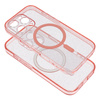 Futerał CLEAR MAG COVER kompatybilny z MagSafe do SAMSUNG S25 Ultra pink glitter