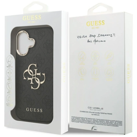 Guess 4G Big 4G Classic Logo Case for iPhone 17 - Black and Gold