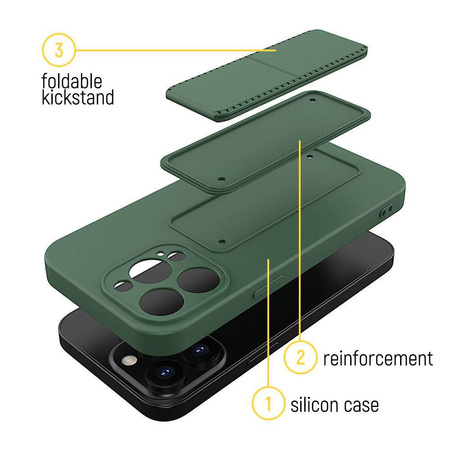 Wozinsky Kickstand Case silikonowe etui z podstawką etui Samsung Galaxy S22+ granatowe