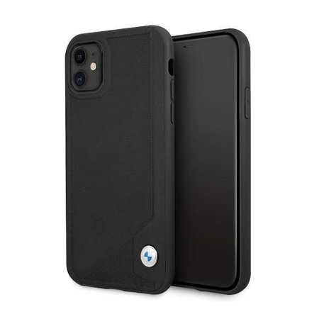 Etui BMW BMHCN61RCDPK iPhone 11 6,1" czarny/black hardcase Leather Deboss