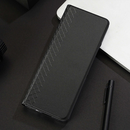 Dux Ducis Bril Leder Flip Wallet Case für Samsung Galaxy Z Fold5 5G – Schwarz