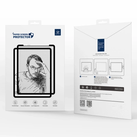 Dux Ducis Naad Paperlike Matte Displayschutzfolie für Samsung Galaxy Tab S10 FE Plus – mit schwarzem Rahmen