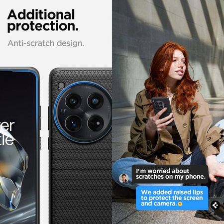 Spigen Liquid Air OnePlus 12 czarny/matte black ACS07375