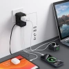 Choetech PD5021 45W EU/US/AUS/UK Reiseadapter mit integriertem USB-C-Kabel – Schwarz