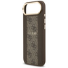 GUESS futerał do IPHONE 17 Air kompatybilny z MagSafe GUHMP17MPG4SEMCW (PU W/ 4G Stripe) brązowy
