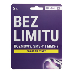 Karta Startowa Play 5 BEZ LIMITU formuła